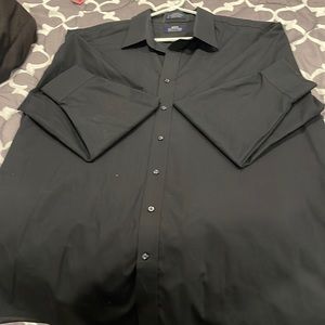 Stanford men’s long sleeve button down dress shirt black